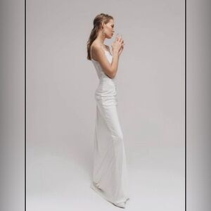 Simple Elegant Satin Cowl Neck Dress, Maxi Slip Dress